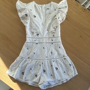 Saylor White Floral Romper